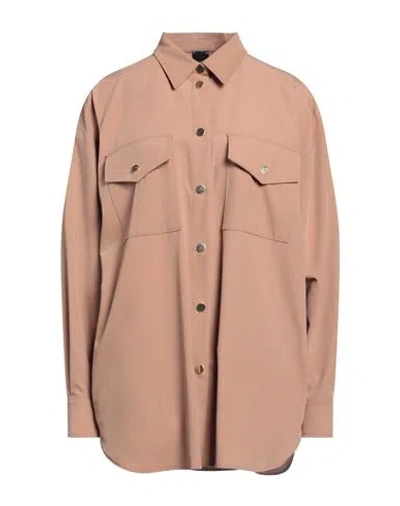 Pinko Woman Shirt Camel Size L Polyester, Viscose, Elastane In Beige