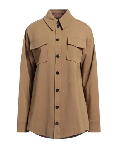 Pinko Woman Shirt Camel Size S Viscose, Polyamide, Elastane In Beige