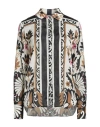 Pinko Woman Shirt Cream Size 4 Viscose In Multi