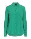 Pinko Woman Shirt Green Size 2 Acetate, Silk