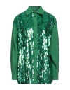 Pinko Green Cotton Shirt In Green