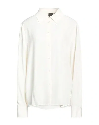 Pinko Woman Shirt Ivory Size 8 Acetate, Silk In White