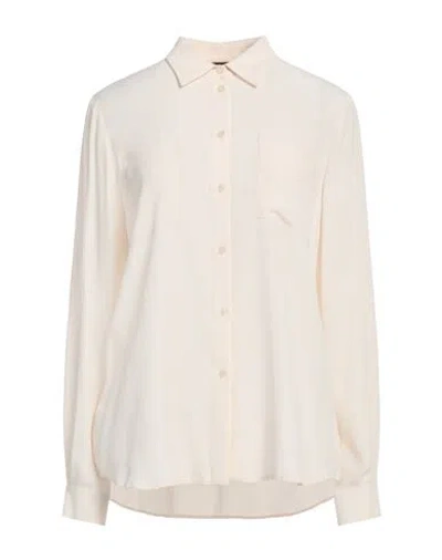 Pinko Woman Shirt Ivory Size 10 Acetate, Silk In White