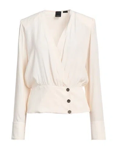 Pinko Woman Shirt Ivory Size 8 Acetate, Silk In White