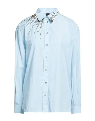Pinko Woman Shirt Light Blue Size S Cotton