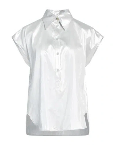 Pinko Woman Shirt Light Grey Size Xs Viscose, Metal
