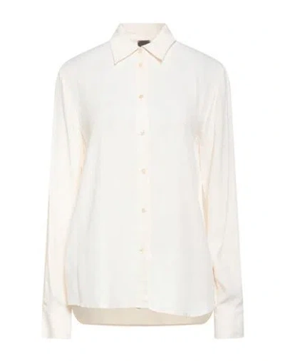 Pinko Woman Shirt Light Pink Size 14 Acetate, Silk In White