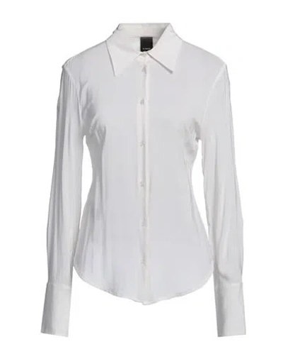 Pinko Stretch Georgette Shirt In Blanc Brill.