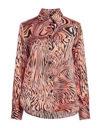Pinko Woman Shirt Pink Size 4 Polyester, Elastane