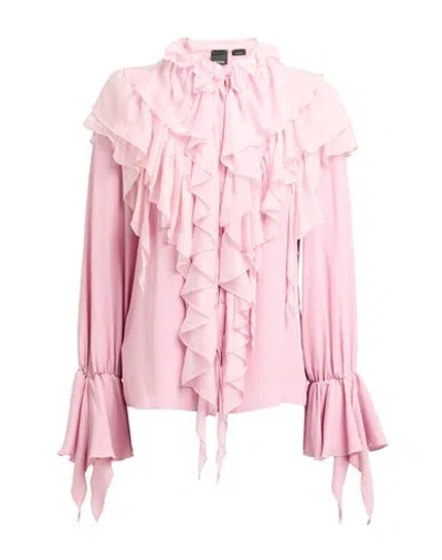 Pinko Woman Shirt Pink Size 6 Acetate, Silk