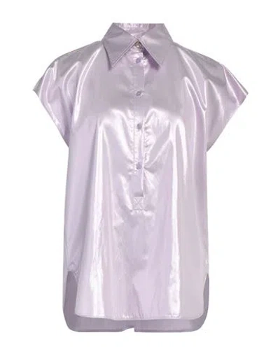 Pinko Cadmo Laminated Shirt In Pink