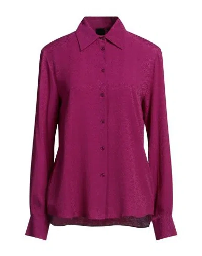 Pinko Woman Shirt Purple Size 6 Acetate, Silk In Purple