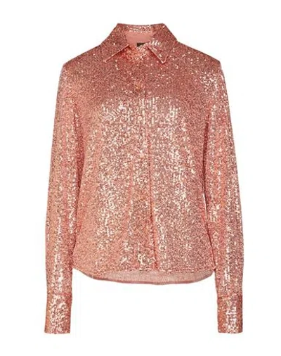 Pinko Woman Shirt Salmon Pink Size 2 Polyester, Lamous