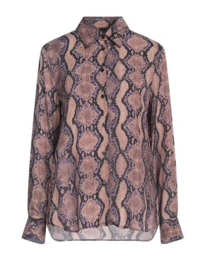 Pinko Woman Shirt Sand Size 8 Viscose In Multi