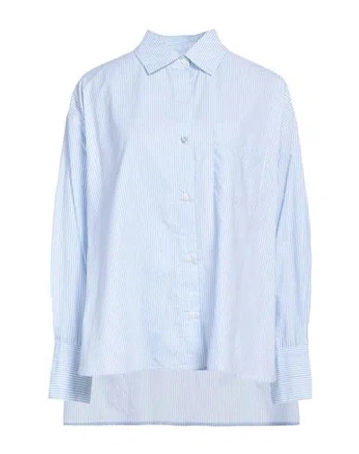 Pinko Woman Shirt Sky Blue Size 10 Cotton