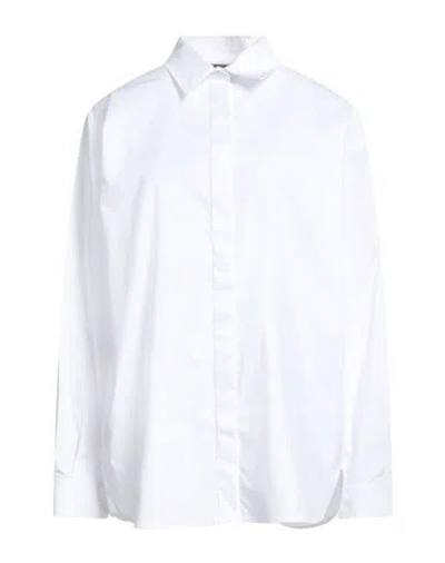 Pinko Woman Shirt White Size 10 Cotton
