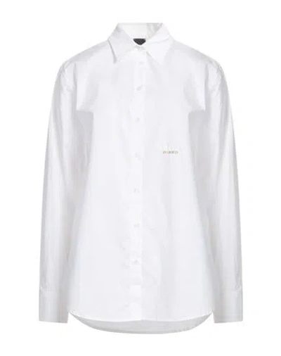 Pinko Woman Shirt White Size 10 Cotton