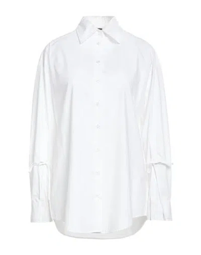 Pinko Woman Shirt White Size 2 Cotton, Polyamide