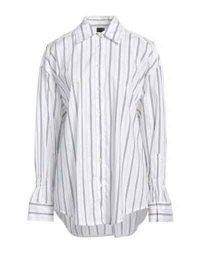 Pinko Woman Shirt White Size 8 Cotton, Polyamide, Elastane