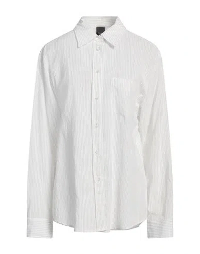 Pinko Woman Shirt White Size 8 Viscose, Nylon, Cotton