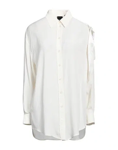 Pinko Woman Shirt White Size L Acetate, Silk, Polyester