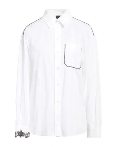 Pinko Woman Shirt White Size L Cotton