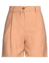 Pinko Woman Shorts & Bermuda Shorts Apricot Size 10 Viscose, Polyamide In Orange