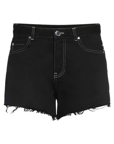 Pinko Woman Denim Shorts Black Size 29 Cotton, Polyester