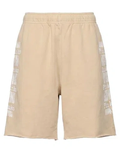 Pinko Woman Shorts & Bermuda Shorts Camel Size Xxs Cotton In Brown