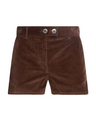 Pinko Woman Shorts & Bermuda Shorts Chocolate Brown Size 4 Cotton, Modal, Elastane