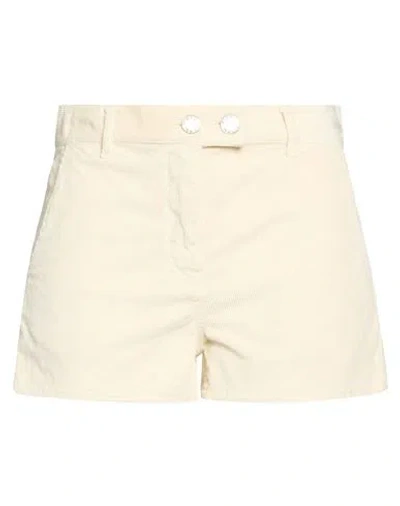 Pinko Woman Shorts & Bermuda Shorts Cream Size 6 Cotton, Modal, Elastane