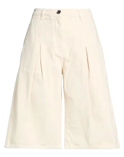 Pinko Woman Shorts & Bermuda Shorts Cream Size 6 Cotton In White