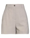 Pinko Woman Shorts & Bermuda Shorts Grey Size 2 Polyester, Wool, Elastane In Gray