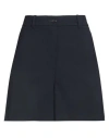Pinko Woman Shorts & Bermuda Shorts Midnight Blue Size 8 Polyester, Wool, Elastane