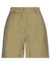 Pinko Woman Shorts & Bermuda Shorts Military Green Size 10 Viscose, Polyamide In Green