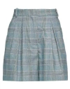 Pinko Woman Shorts & Bermuda Shorts Pastel Blue Size 4 Polyester, Acrylic, Wool, Viscose, Elastane In Blue