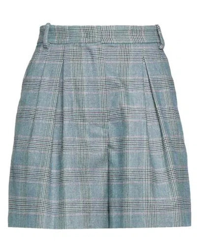 Pinko Woman Shorts & Bermuda Shorts Pastel Blue Size 4 Polyester, Acrylic, Wool, Viscose, Elastane