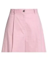 Pinko Woman Shorts & Bermuda Shorts Pink Size 10 Linen, Viscose, Elastane In Pink