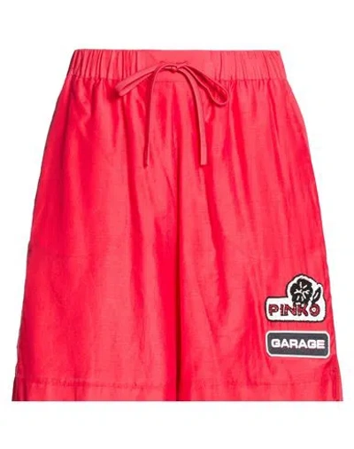 Pinko Woman Shorts & Bermuda Shorts Red Size L Cotton, Silk