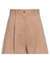 Pinko Woman Shorts & Bermuda Shorts Sand Size 0 Linen, Viscose, Elastane
