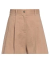Pinko Tailored Linen Shorts In Beige