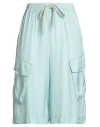 Pinko Woman Shorts & Bermuda Shorts Sky Blue Size L Viscose, Polyester