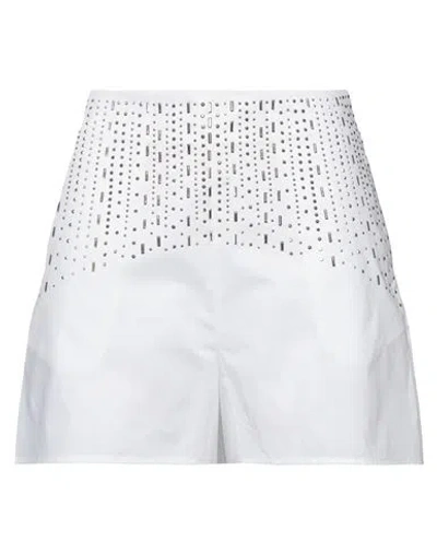 Pinko Woman Shorts & Bermuda Shorts White Size 10 Cotton