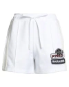 Pinko Woman Shorts & Bermuda Shorts White Size L Polyester, Cotton, Glass In White