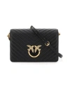 Pinko Woman Shoulder Bag Black Size - Calfskin In Black