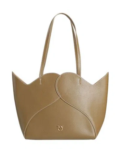 Pinko Woman Shoulder Bag Military Green Size - Leather