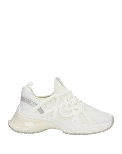Pinko Woman Sneakers White Size 6 Textile Fibers, Synthetic Material