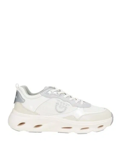 Pinko Woman Sneakers White Size 9 Leather, Technical Fibers