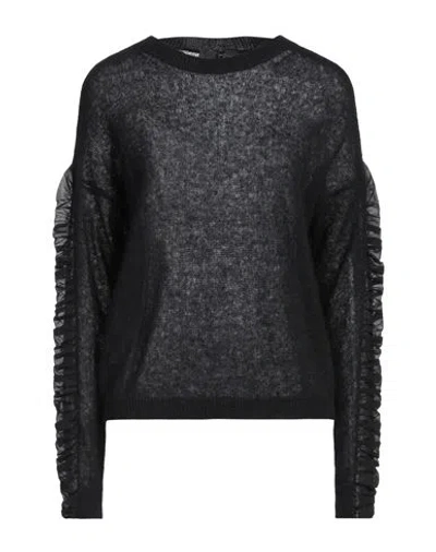 Pinko Woman Sweater Black Size L Alpaca Wool, Polyamide, Wool