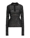 Pinko Woman Sweater Black Size L Nylon, Alpaca Wool, Wool